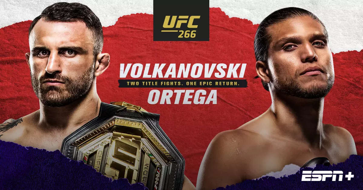 UFC 266: Volkanovski vs Ortega